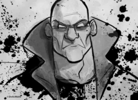 Artist developing an original character concept representing owning your own intellectual property