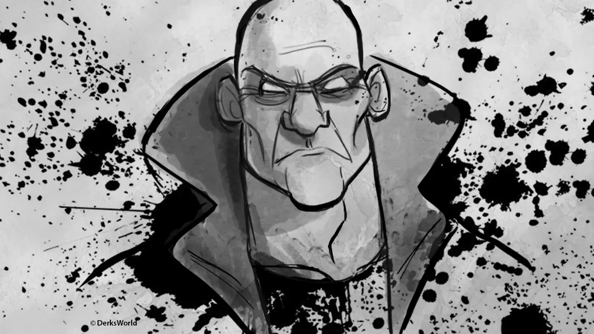 Artist developing an original character concept representing owning your own intellectual property