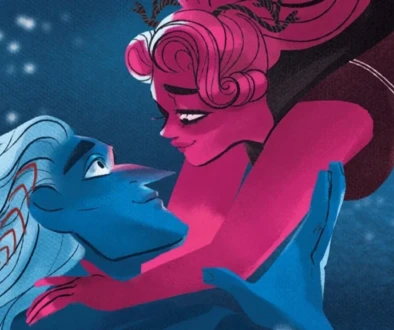 Illustration from the Lore Olympus Webtoon, a leading example of webtoon animation adaptations