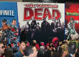 Fans gathered in front of The Walking Dead booth at San Diego Comic-Con, illustrating how fandom is the new marketing in entertainment.