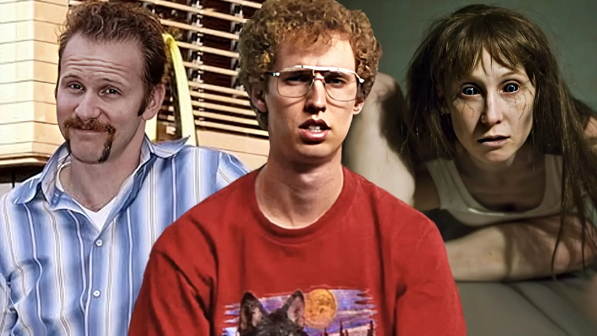 Three stylized film stills from low-budget movies made under $1 million, presented in an editorial layout highlighting their worldwide box office success.