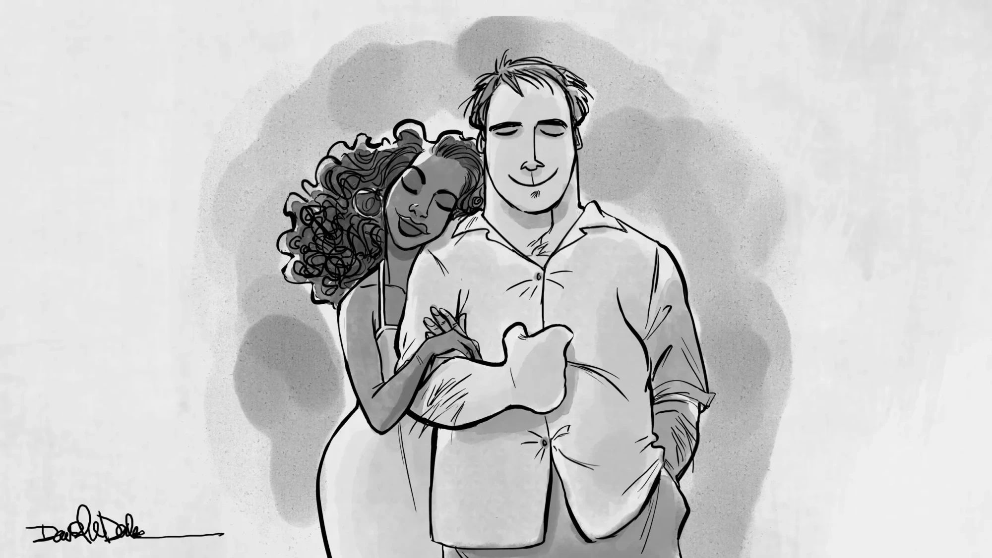 interracial couple embracing, representing diverse and underserved audiences in entertainment