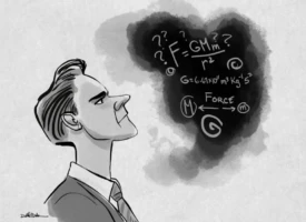 AI in business workflows represented by a scientist analyzing complex systems