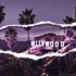 Hollywood industry reset vintage Hollywood sign at dusk with purple sky and natural film wear