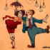 Two animated burlesque performers from an independent cartoon series performing on stage, representing creator-driven entertainment and audience building in the digital age.