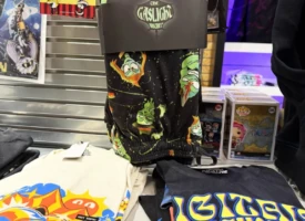 Glitch Productions merchandise display featuring animation collectibles and fandom products at a local store