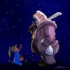 Illustrated creature emerging from darkness symbolizing creator-owned animation disrupting traditional Hollywood studios