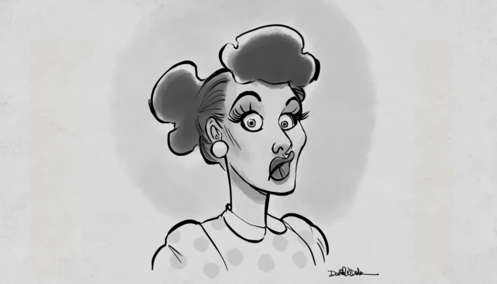 Vintage-style “I Love Lucy” inspired illustration for DerksWorld article hero image featuring classic television nostalgia and retro comedy aesthetics.