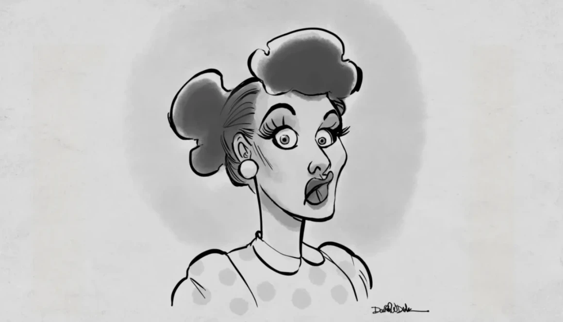Vintage-style “I Love Lucy” inspired illustration for DerksWorld article hero image featuring classic television nostalgia and retro comedy aesthetics.