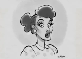 Vintage-style “I Love Lucy” inspired illustration for DerksWorld article hero image featuring classic television nostalgia and retro comedy aesthetics.