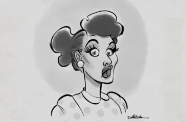 Vintage-style “I Love Lucy” inspired illustration for DerksWorld article hero image featuring classic television nostalgia and retro comedy aesthetics.