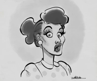 Vintage-style “I Love Lucy” inspired illustration for DerksWorld article hero image featuring classic television nostalgia and retro comedy aesthetics.