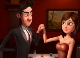 Brain Divided animated short film featuring a man's logical and emotional sides battling for control during a blind date