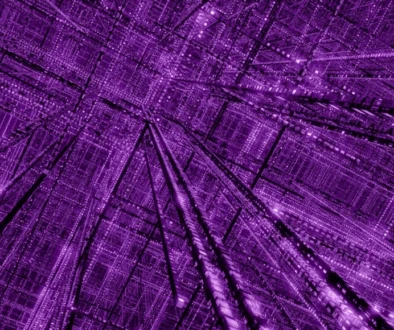 Abstract purple digital network representing the massive data infrastructure that powers modern streaming services and online entertainment platforms.